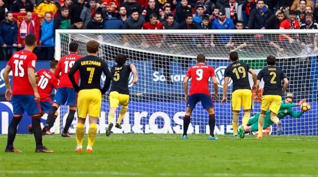 أتليتكو مدريد يستفيق من هزيمة الديربي بفوز كبير على أوساسونا