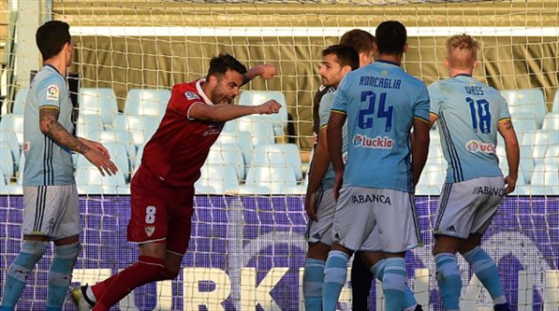 إشبيلية يضيق الخناق على برشلونة بهاتريك إيبورا