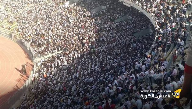 تحدي السادسة| مباشر.. جماهير الزمالك تملأ مدرجات برج العرب مبكرا