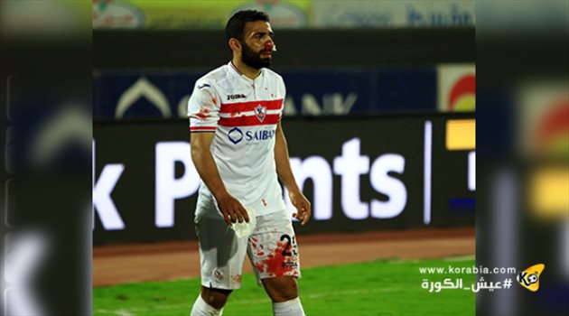 لقطة المباراة.. ظهير الزمالك ينزف الدماء في "ليلة السقوط" أمام الشرقية