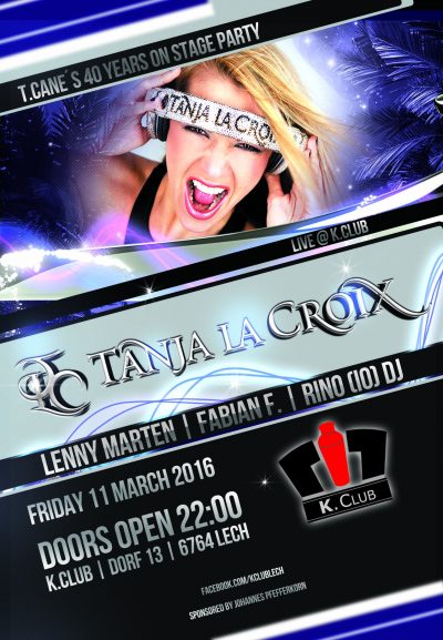 T.CANE 40 years on Stage Party - Friday 11 March 2016 @ K.Club, Lech , Austria T.CANE 40 years on Stage Party - Friday 11 March 2016 @ K.Club, Lech , Austria