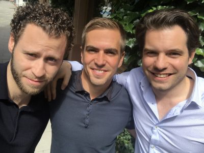 Philipp Lahm, Alan Sternberg und Fabian Schmidt ©Bits & Pretzels Philipp Lahm, Alan Sternberg und Fabian Schmidt ©Bits & Pretzels