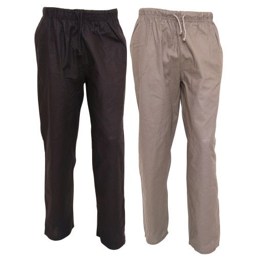 Buy mens loungewear - Mens Plain Long Woven Night / Lounge Wear Pyjama Bottoms/Trousers (Pac