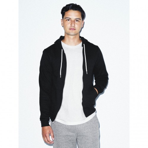 American Apparel Unisex Flex Plain Full Zip Fleece Hoodie | eBay