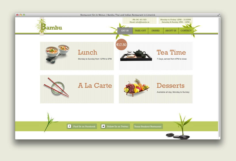 Bambu Restaurant | Website Content Structure Bambu Restaurant | Website Content Structure