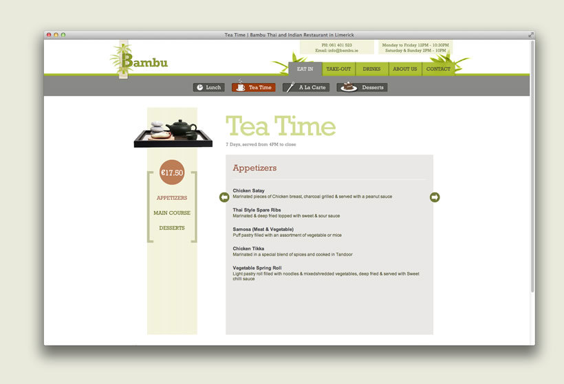 Bambu Restaurant | Menu Pages Bambu Restaurant | Menu Pages