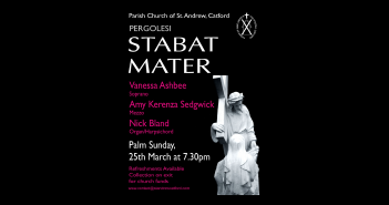 Palm Sunday 25th March 2018 – another music event at St Andrew’s Catford