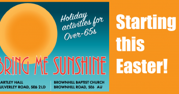 Bring Me Sunshine – Holiday activities for over 65s Starting this Easter