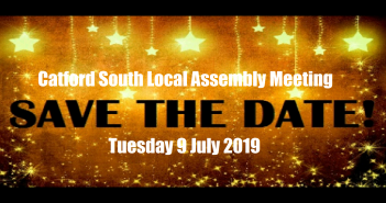 Catford South Local Assembly Meeting – 9 July 2019