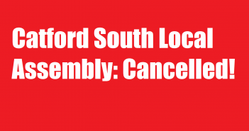 Assembly meeting 12 November IS CANCELLED –