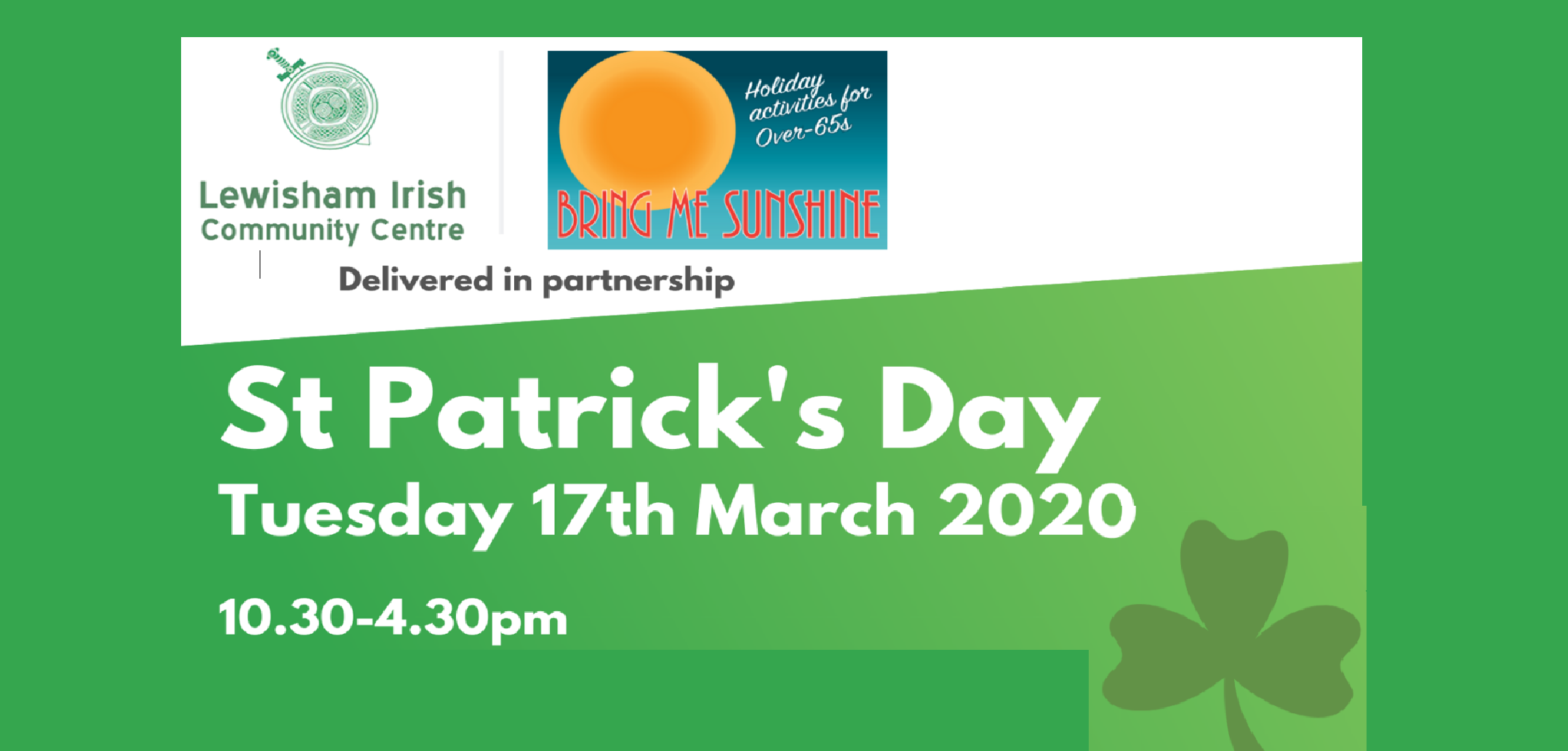 Bring Me Sunshine – St Patrick’s Day Celebration for Older People