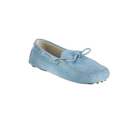 blue suede loafers. Car Shoe - Sky Blue Suede Boatstitched Driving Loafers in lue (sky) | Lyst