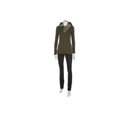 Junya Watanabe Jumper. Junya Watanabe - Hooded Jumper in green (khaki) | Lyst