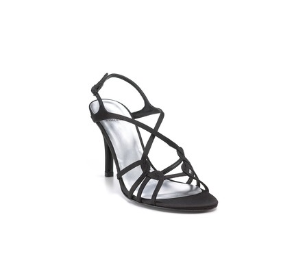 black evening sandals. Evening Sandals in lack