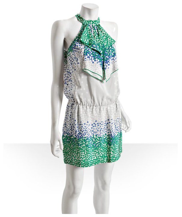 silk scarf dress. Emerald Printed Silk Scarf