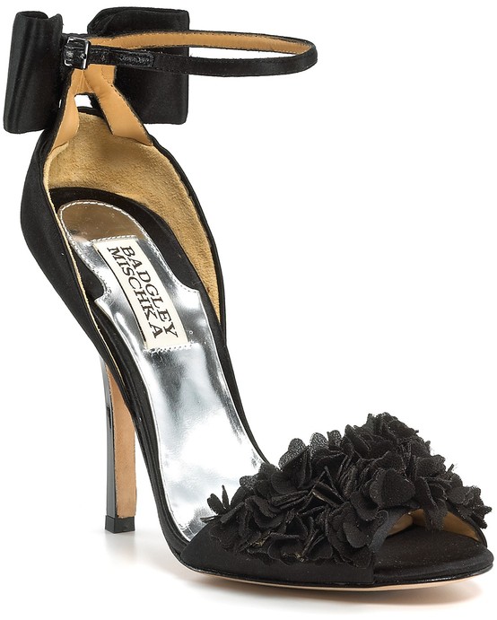 black evening sandals. Evening Sandals in lack