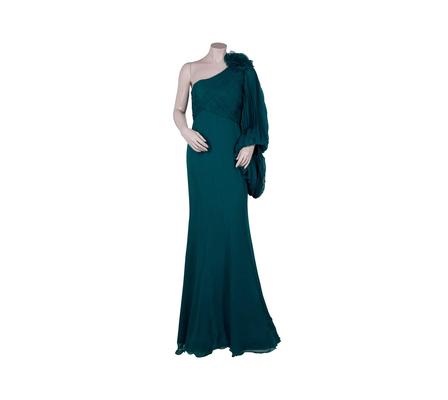 Andrew Gn Dresses. Andrew Gn - One Shoulder Ruched Dress in green (green) | Lyst