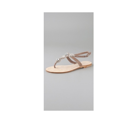 flat sandals with rhinestones. flat thong sandals feature
