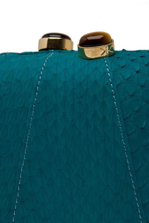 blue suede clutch. Suede Snakeskin Clutch in