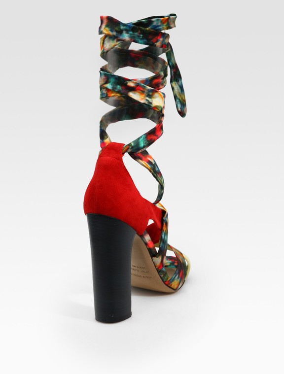 Nicholas Kirkwood For Erdem. Nicholas Kirkwood For Erdem Shoes Sandals - Silk amp; Suede Strappy Sandals in