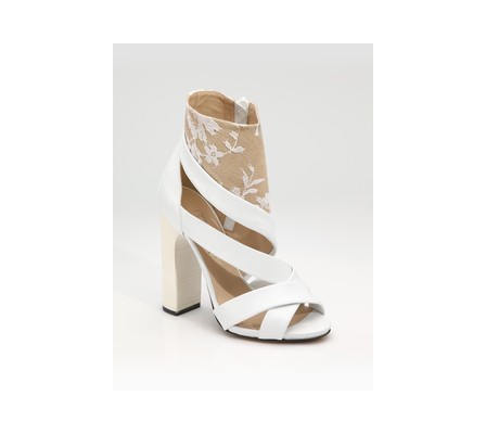 Nicholas Kirkwood For Erdem. Nicholas Kirkwood For Erdem Shoes Sandals - Lace and Suede Sandals in White