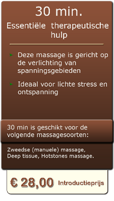 30 min professionele massage in almelo