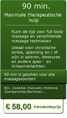 90 min professionele massage in Almelo