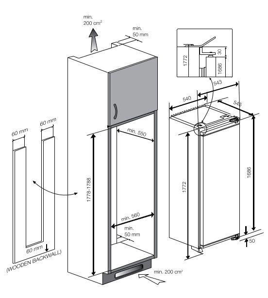 Buy Beko BL77 Built In Larder Fridge White Marks Electrical