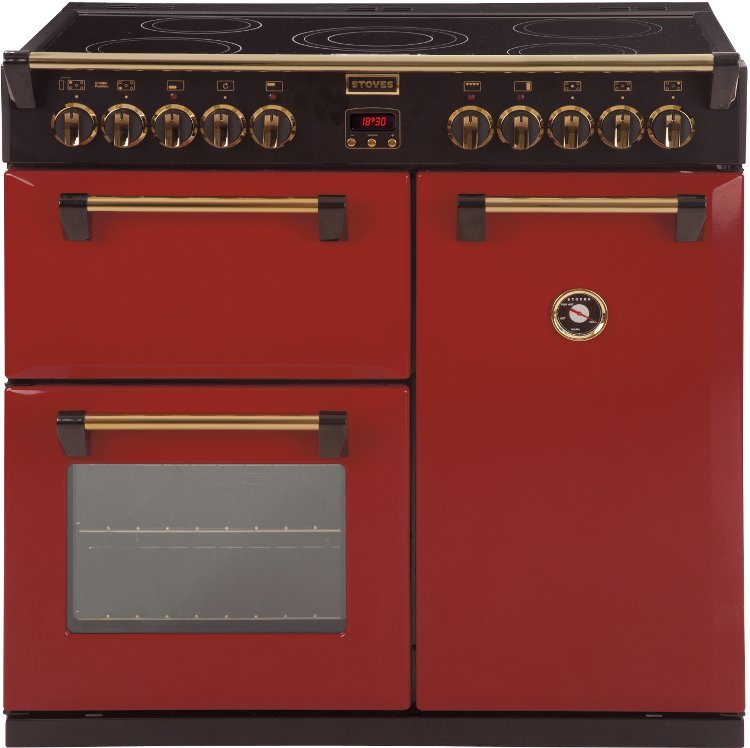 Stoves Richmond Classic 90E Burgundy 90cm Electric Induction Range