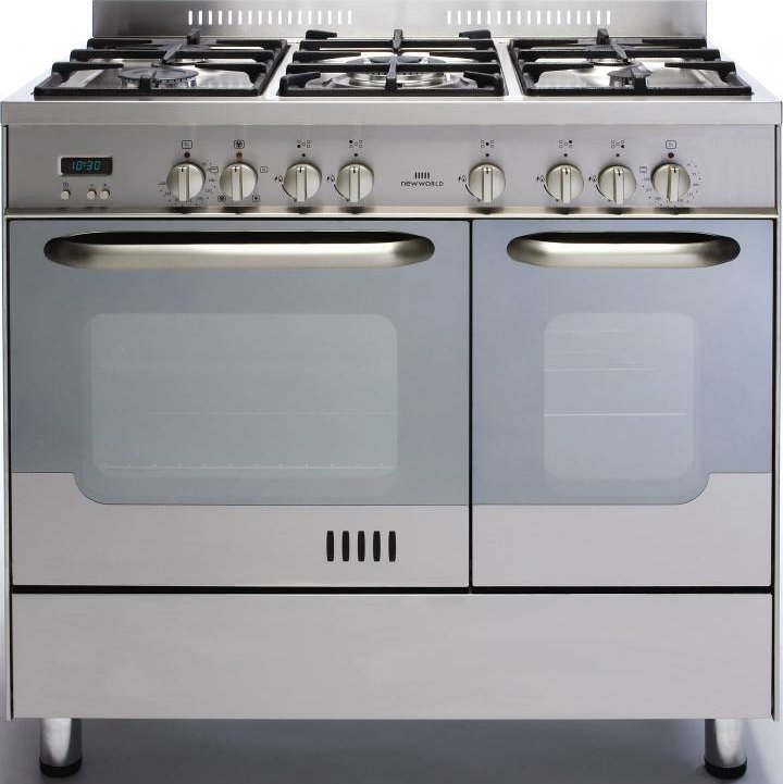 New World NW90GTDO Stainless Steel 90cm Gas Range Cooker (444440458
