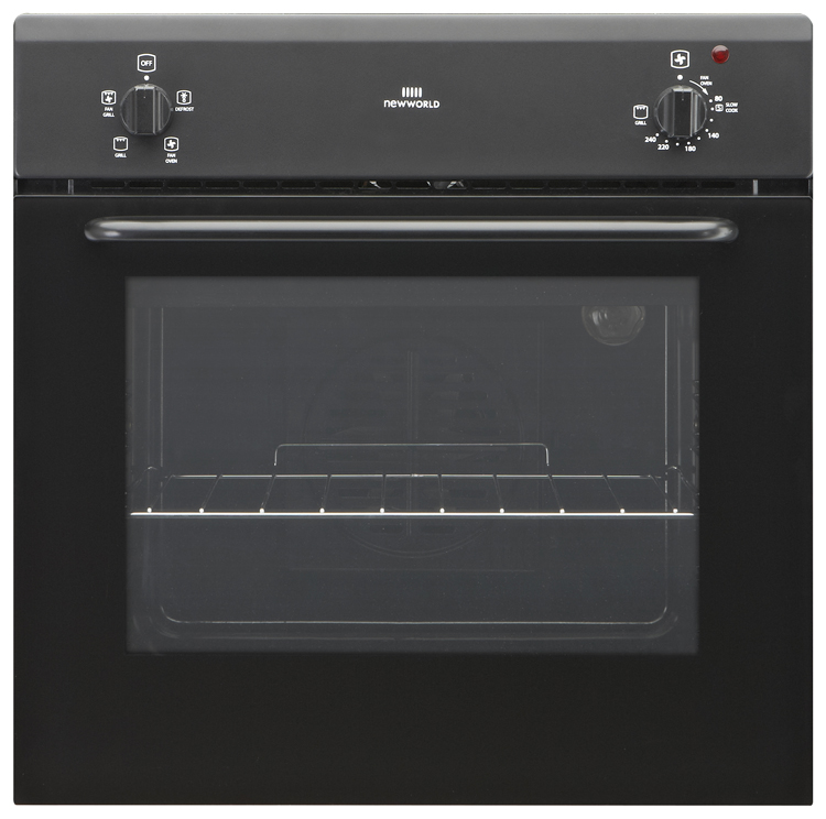 New World NW60FV Single Built In Electric Oven (444443269) Black