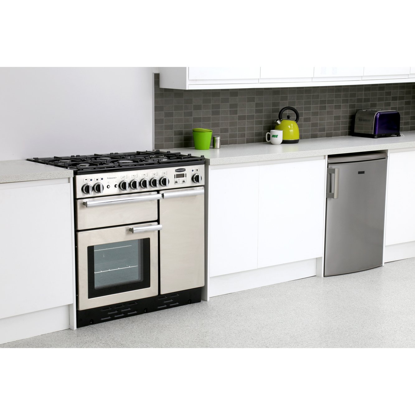 Rangemaster Professional Plus Stainless Steel with Chrome Trim 90cm