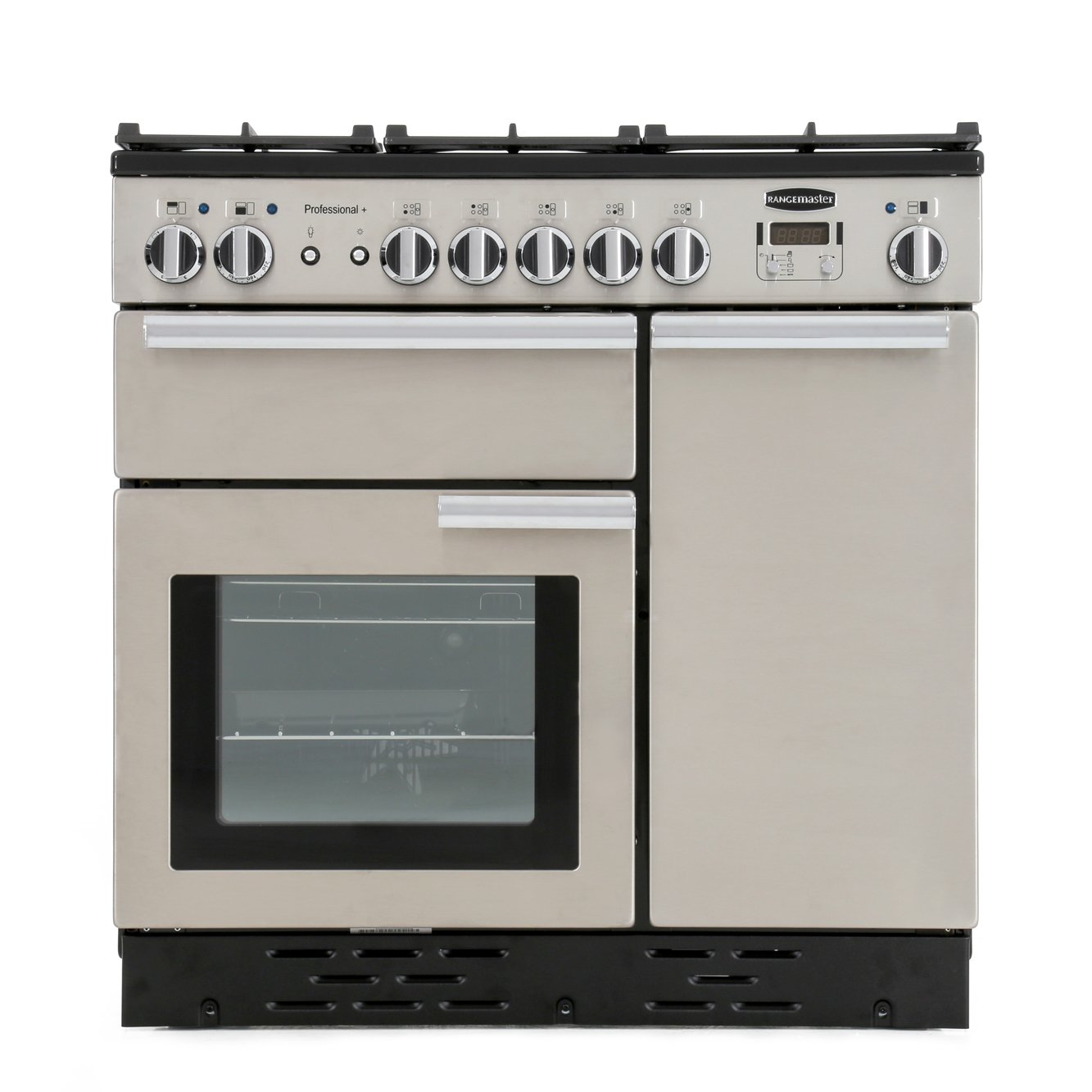 Rangemaster Professional Plus Stainless Steel with Chrome Trim 90cm