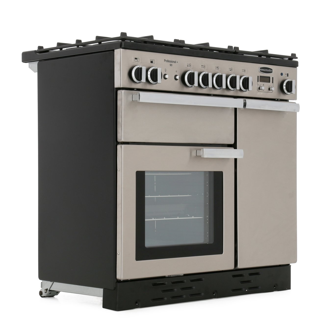 Rangemaster Professional Plus Stainless Steel with Chrome Trim 90cm Gas
