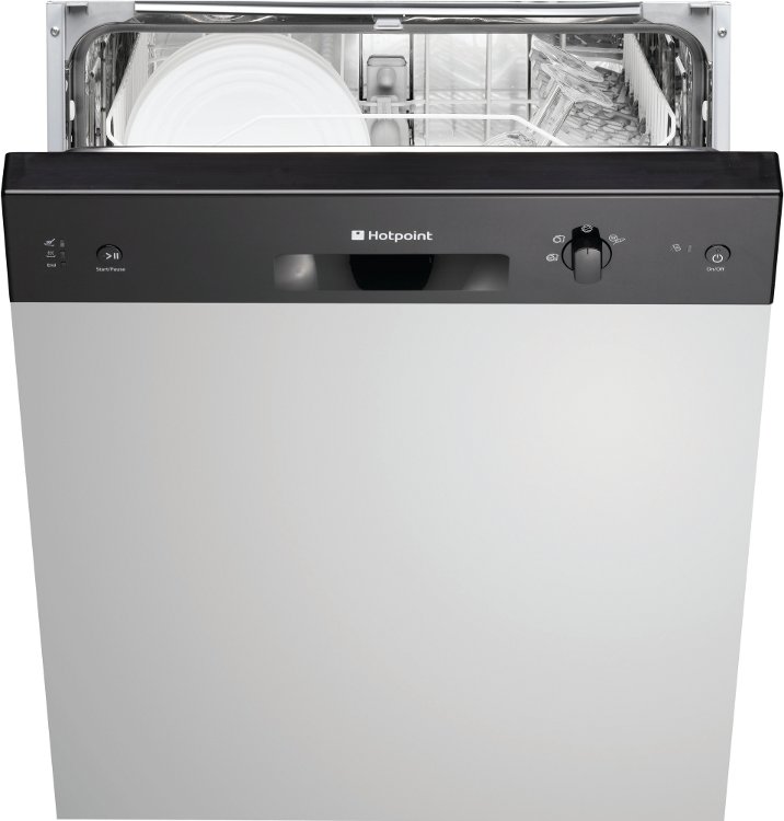 Hotpoint LFS114B Built In Semi Integrated Dishwasher Brown Control