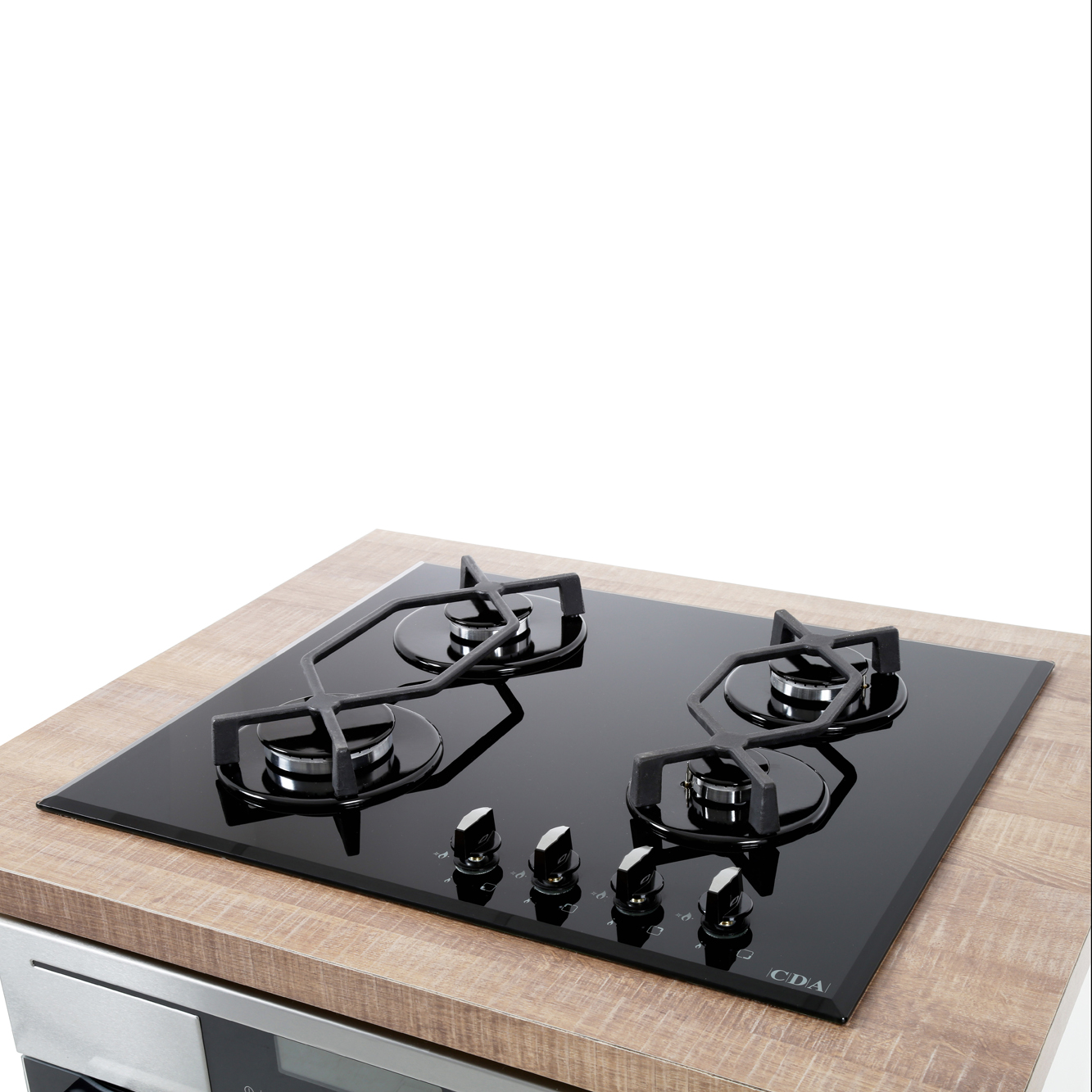 Buy CDA HVG620BL 4 Burner Gas Hob Black on Glass Marks Electrical