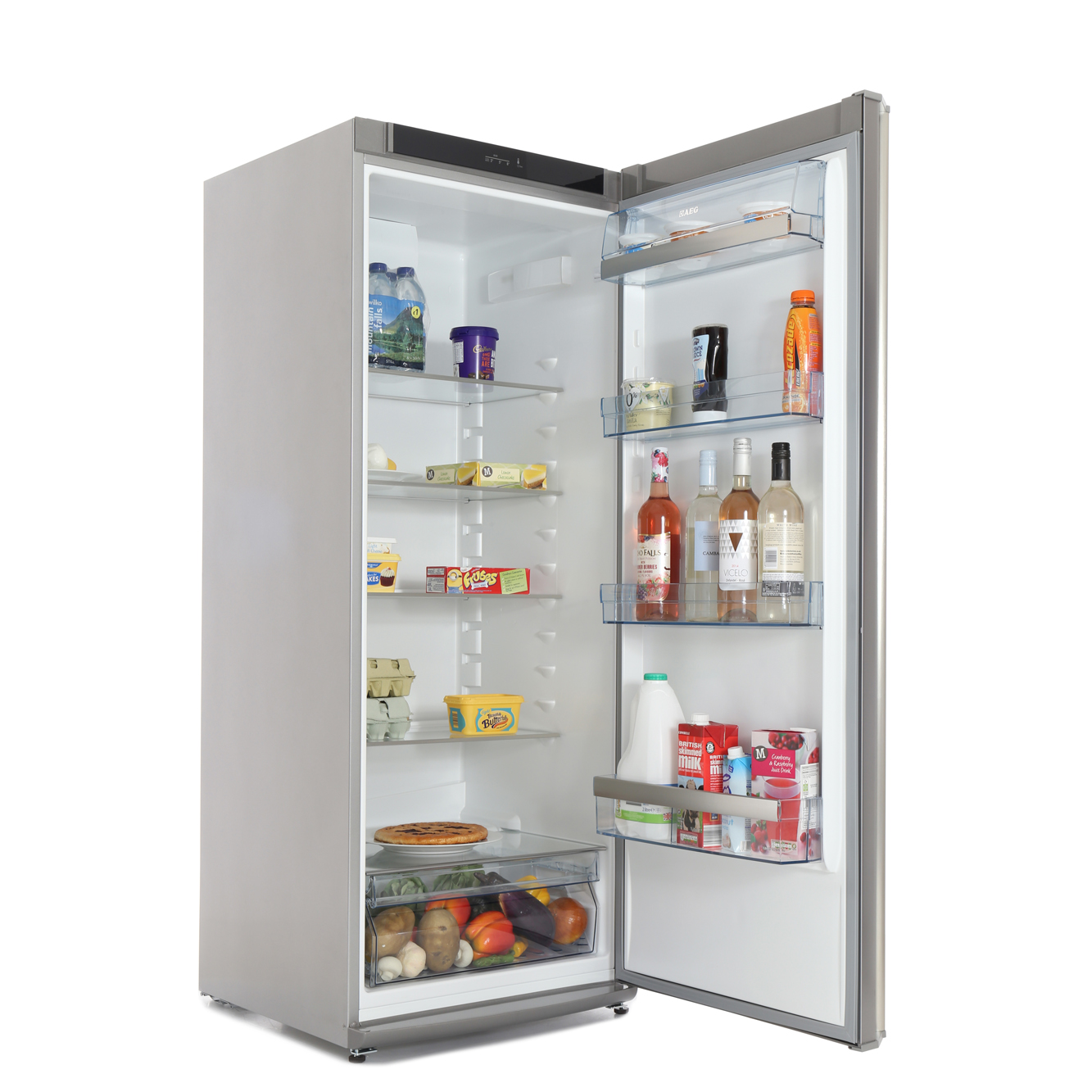 Buy AEG S73320KDX0 Tall Larder Fridge Silver and Stainless Steel with
