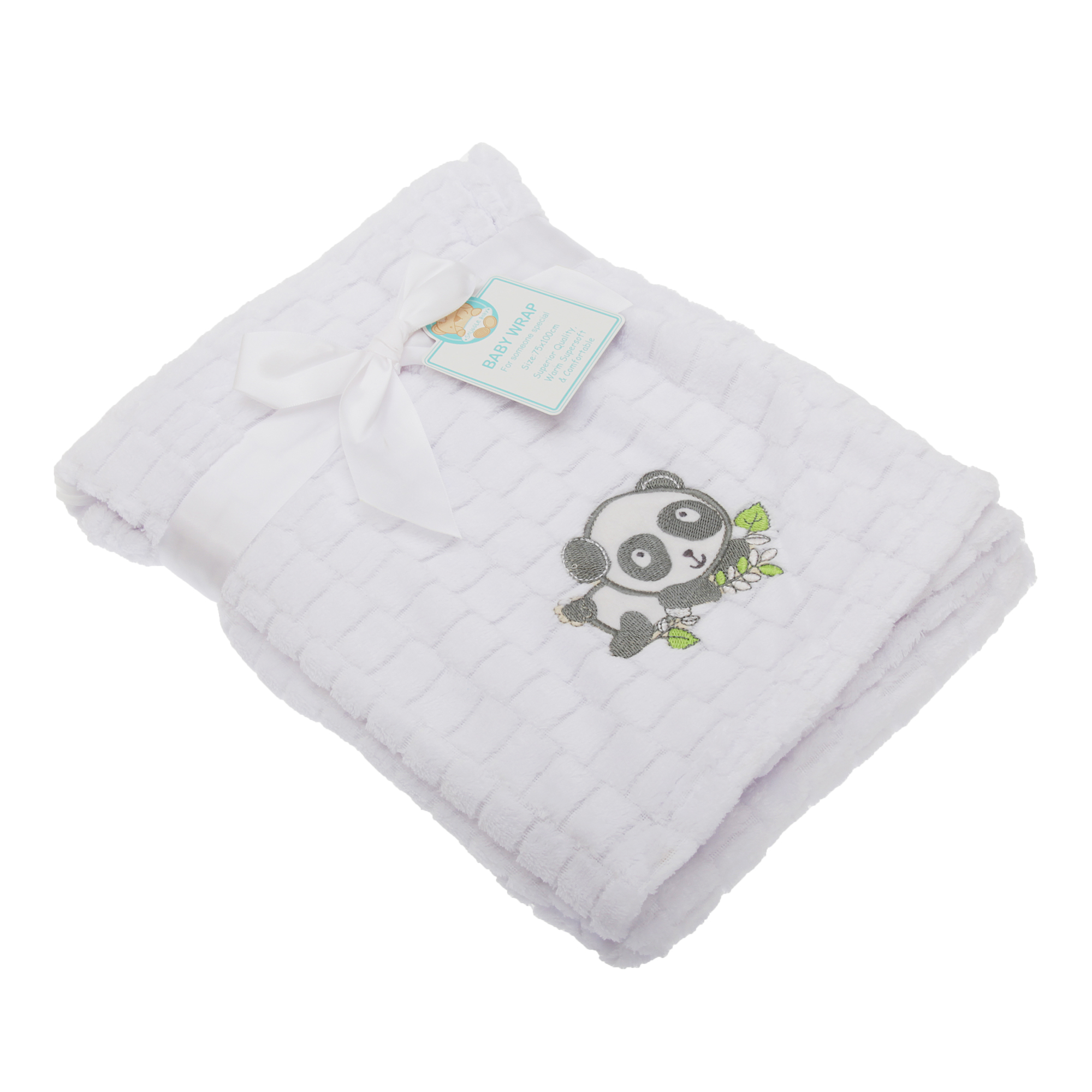 Baby Boys/Girls Panda Supersoft Wrap Fleece Blanket
