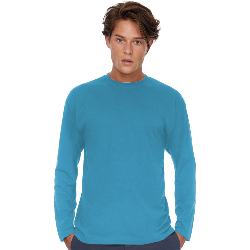 T-Shirt mit Rundhals-Ausschnitt B/&C Herren Longsleeve Langarm BC2010
