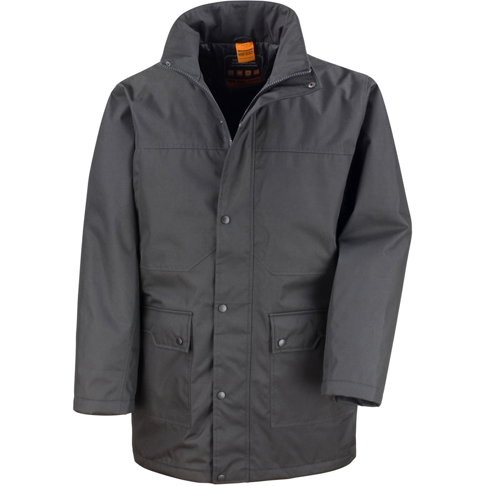 Result Mens Platinum Warm Work Jacket / Coat With Concealed Hood eBay