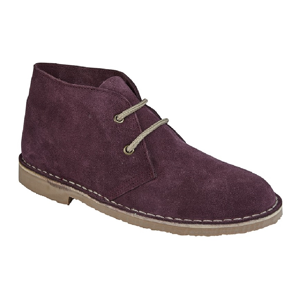 Roamers Womens//Ladies Real Suede Unlined Fashion Desert Ankle Boots DF209