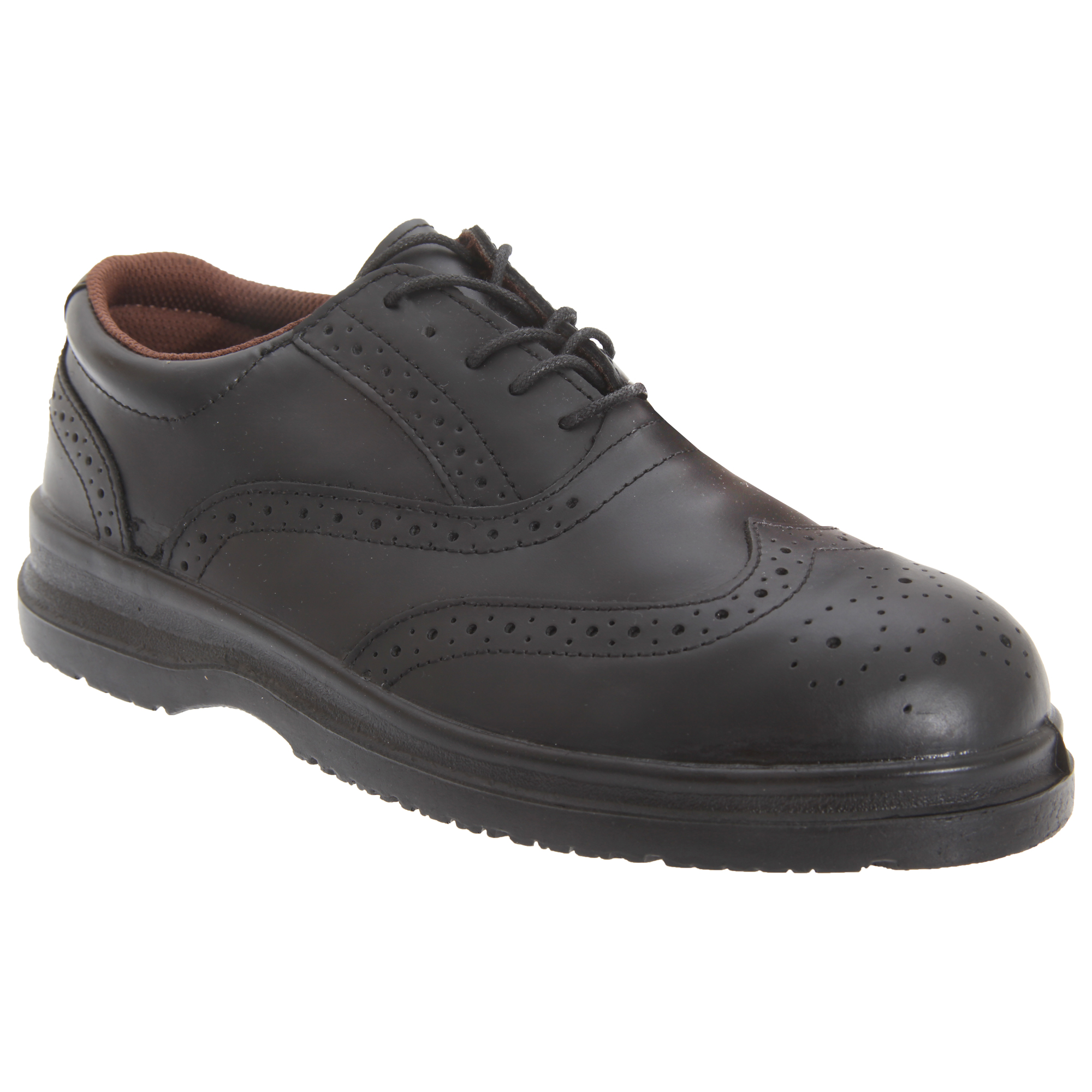 Grafters Mens Uniform Formal Leather Safety Brogue Oxford Shoes eBay