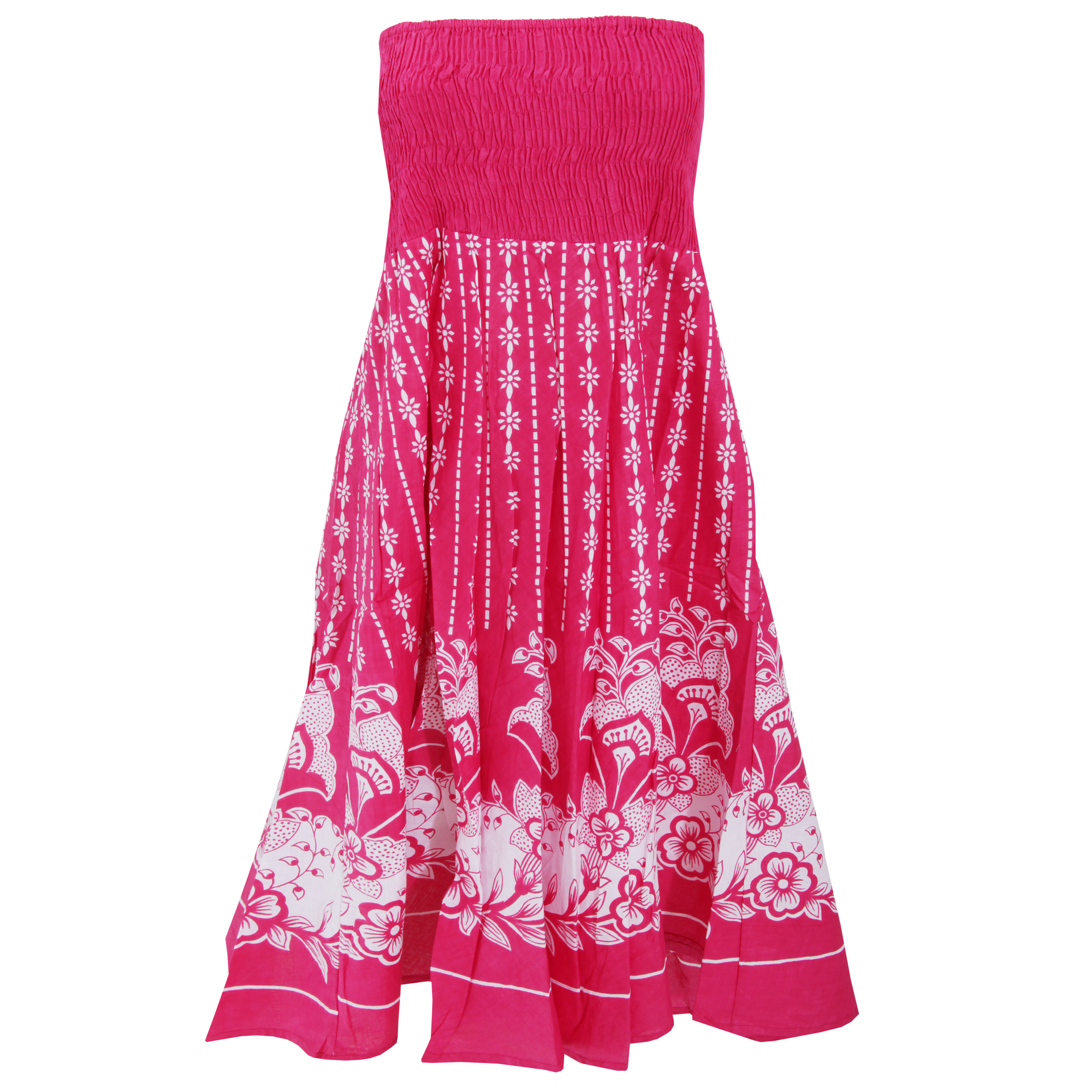 Womens/Ladies Dotty Floral 2 In 1 Cotton Summer/Beach Maxi Dress eBay