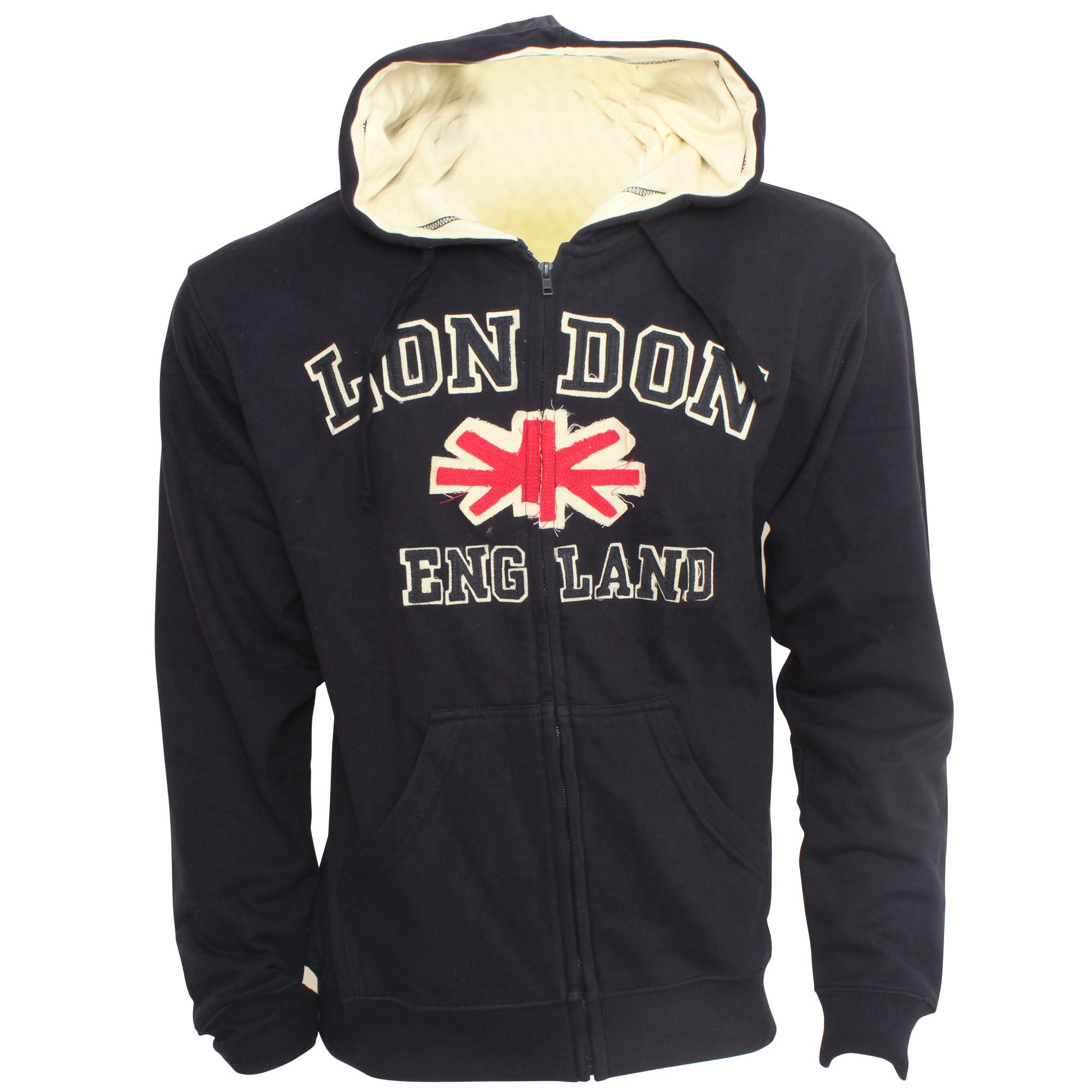 Mens London England Union Jack Hooded Zip Up Jumper/Hoodie eBay