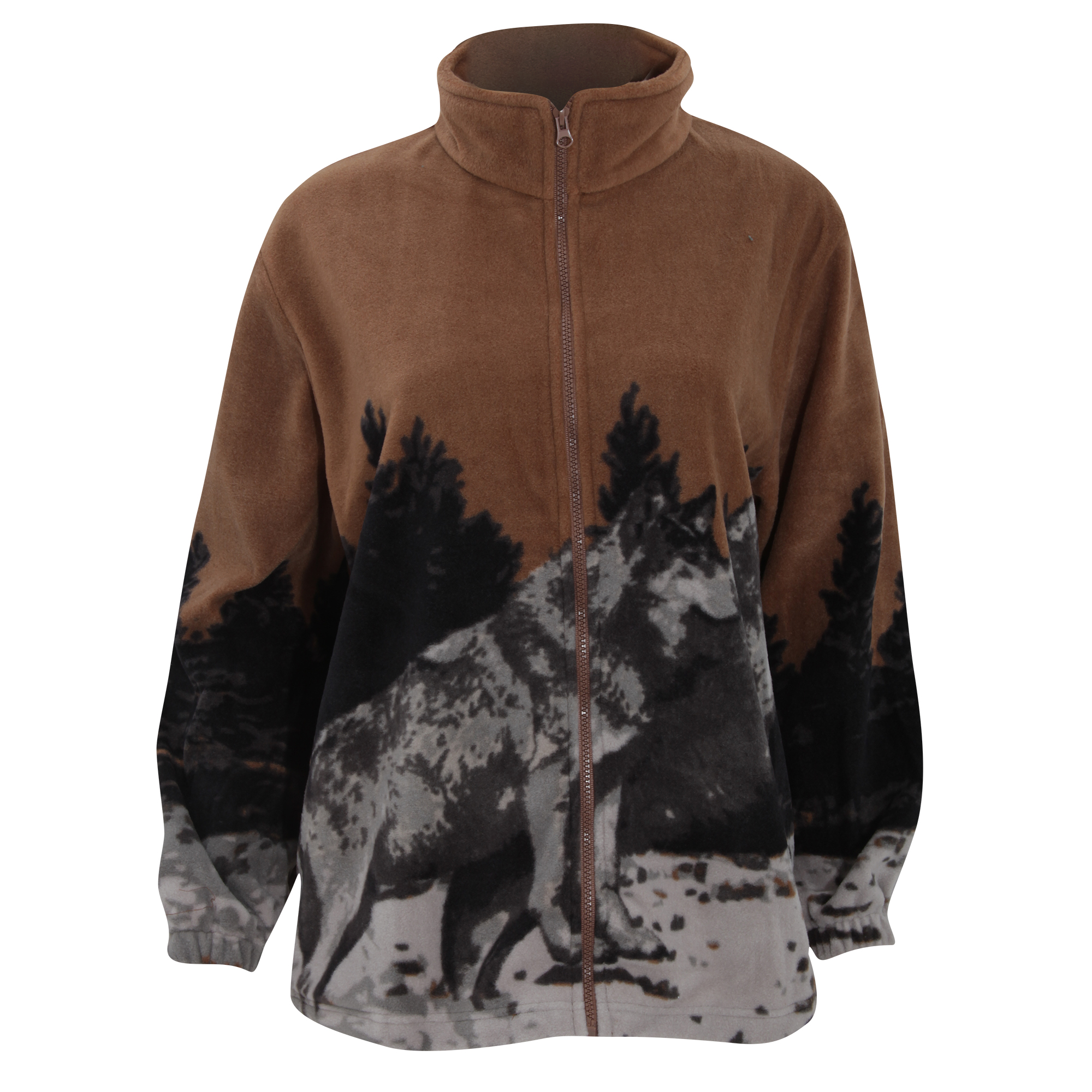 Womens/Ladies Mountain Husky Dogs Design Warm Full Zip Fleece Jacket eBay