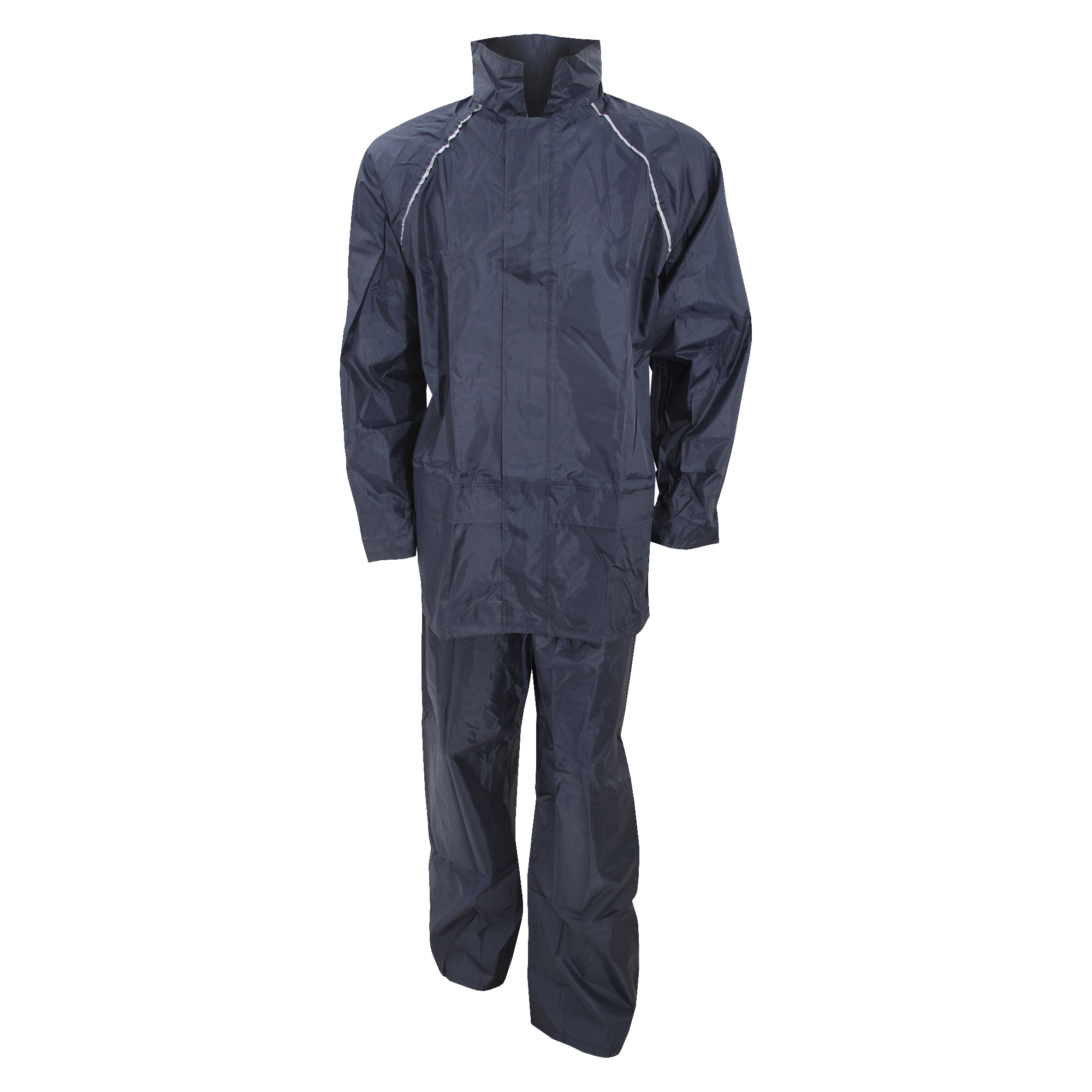 Mens Hooded Waterproof Full Zip Rain Jacket/Top And Pants/Bottoms