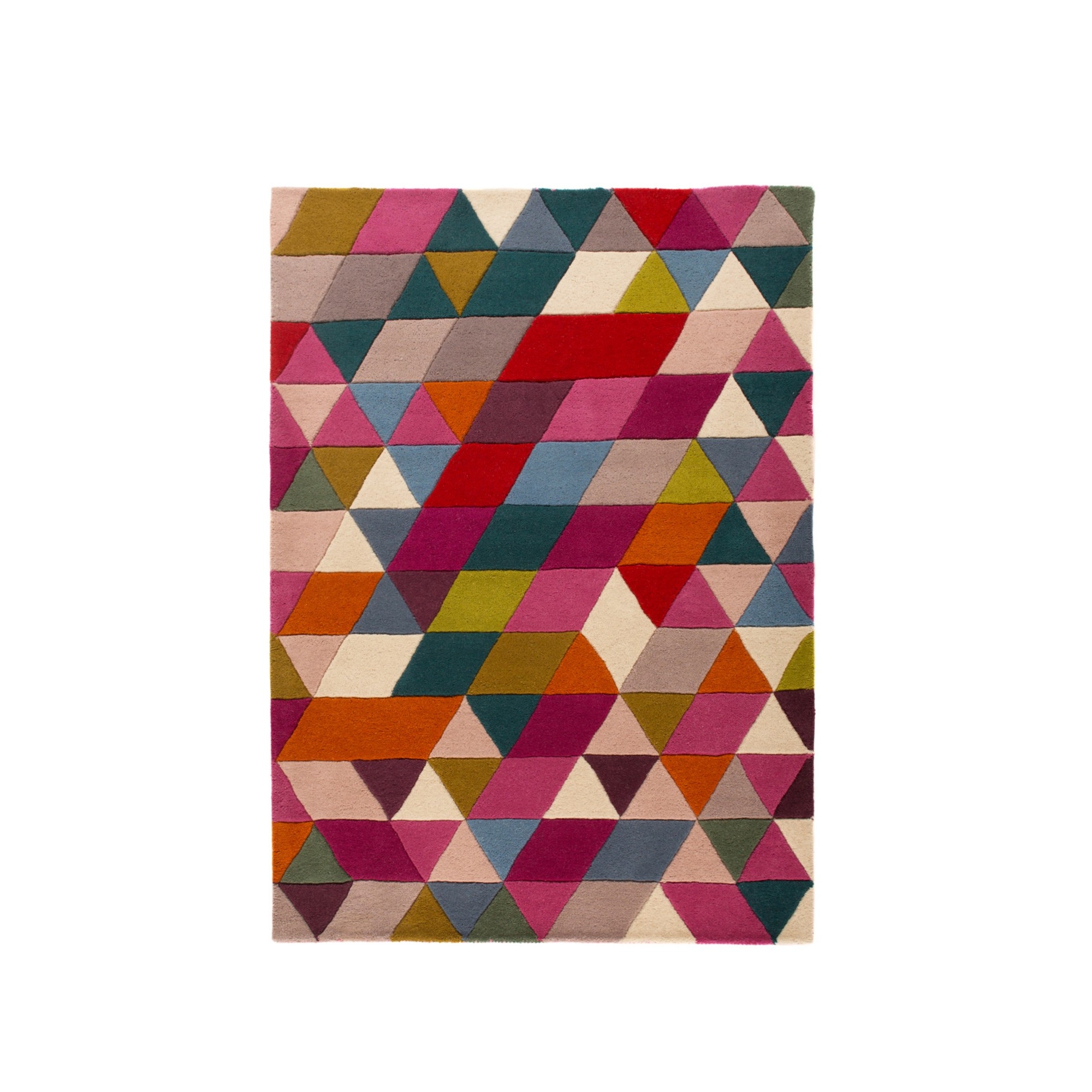 Flair Rugs Illusion Prism Triangle Pattern Hand Cut Wool Floor Rug eBay