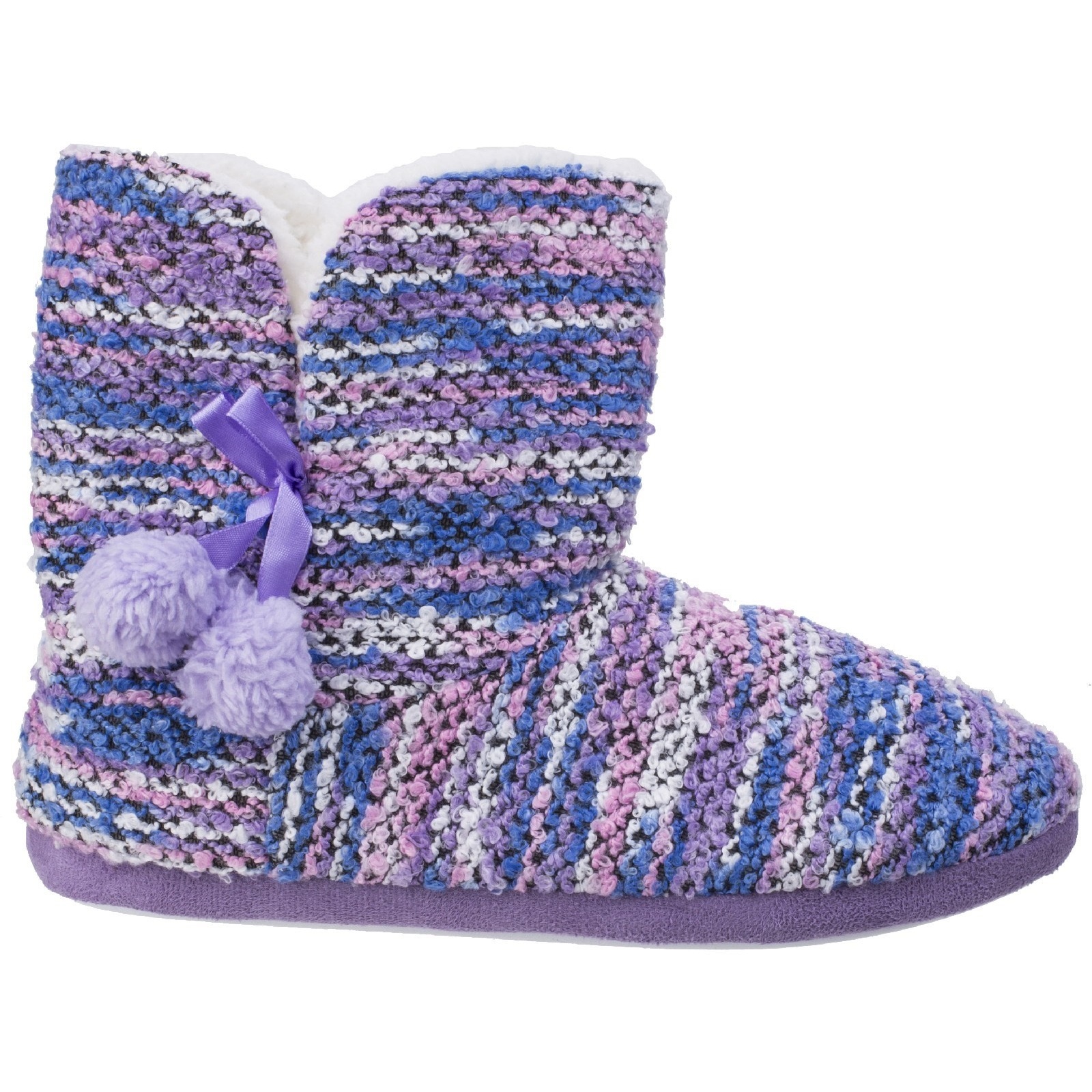 FS4837 Divaz Womens//Ladies Vienna Knitted Bootsie Slippers