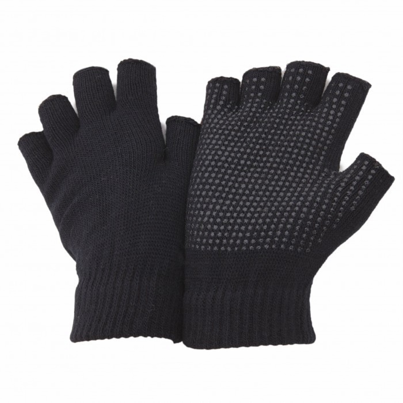 FLOSO Mens /Womens /Ladies Casual Plain Fingerless Magic Gloves with