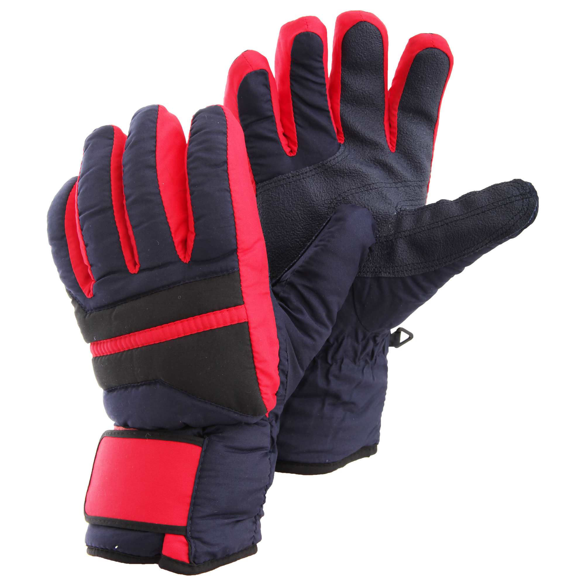Mens Padded Thermal Microfibre Thinsulate Palm Grip Ski Gloves With